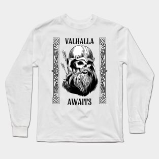 Valhalla Awaits Viking Long Sleeve T-Shirt